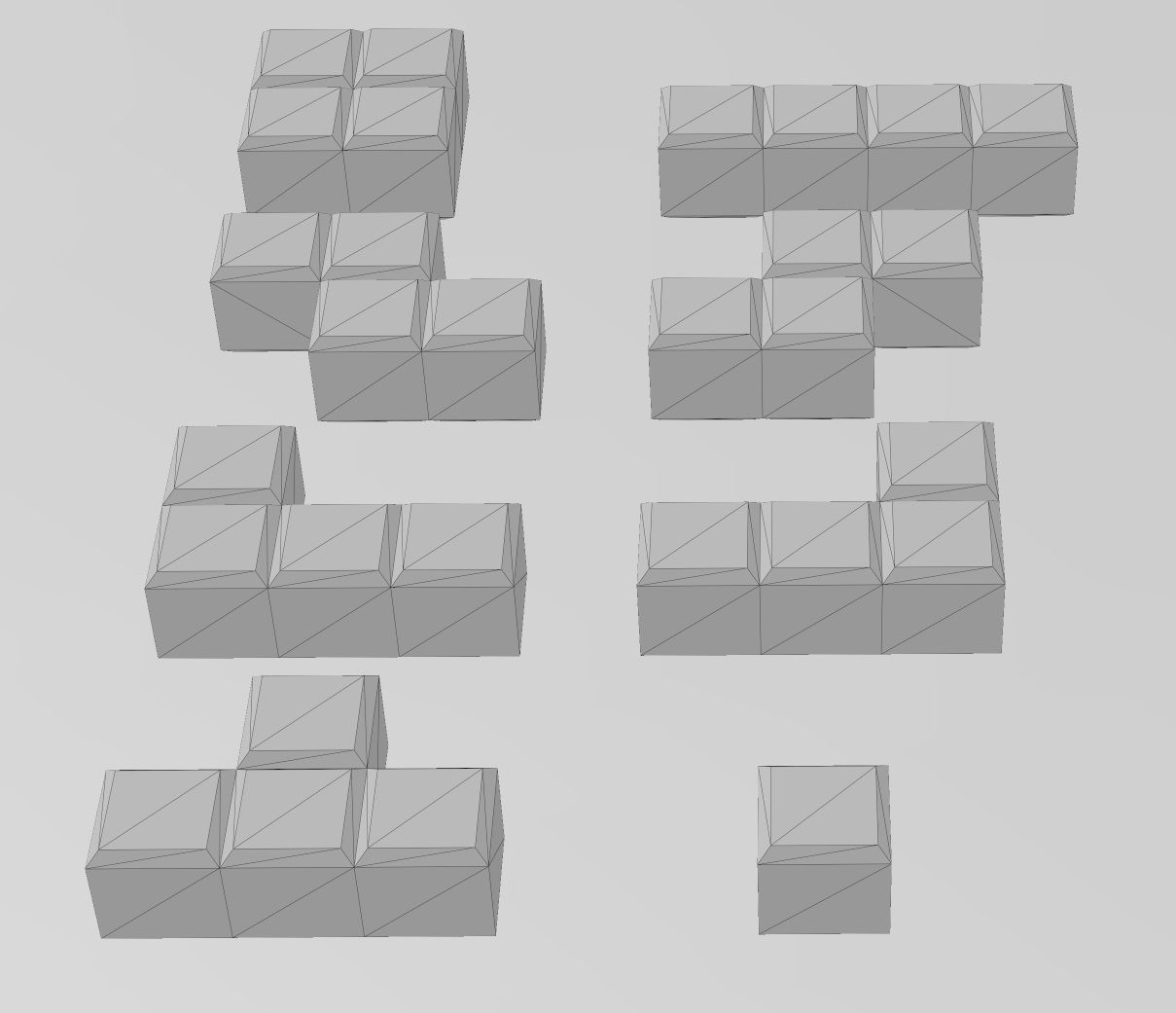 Tetrise blocks 3D print model_14