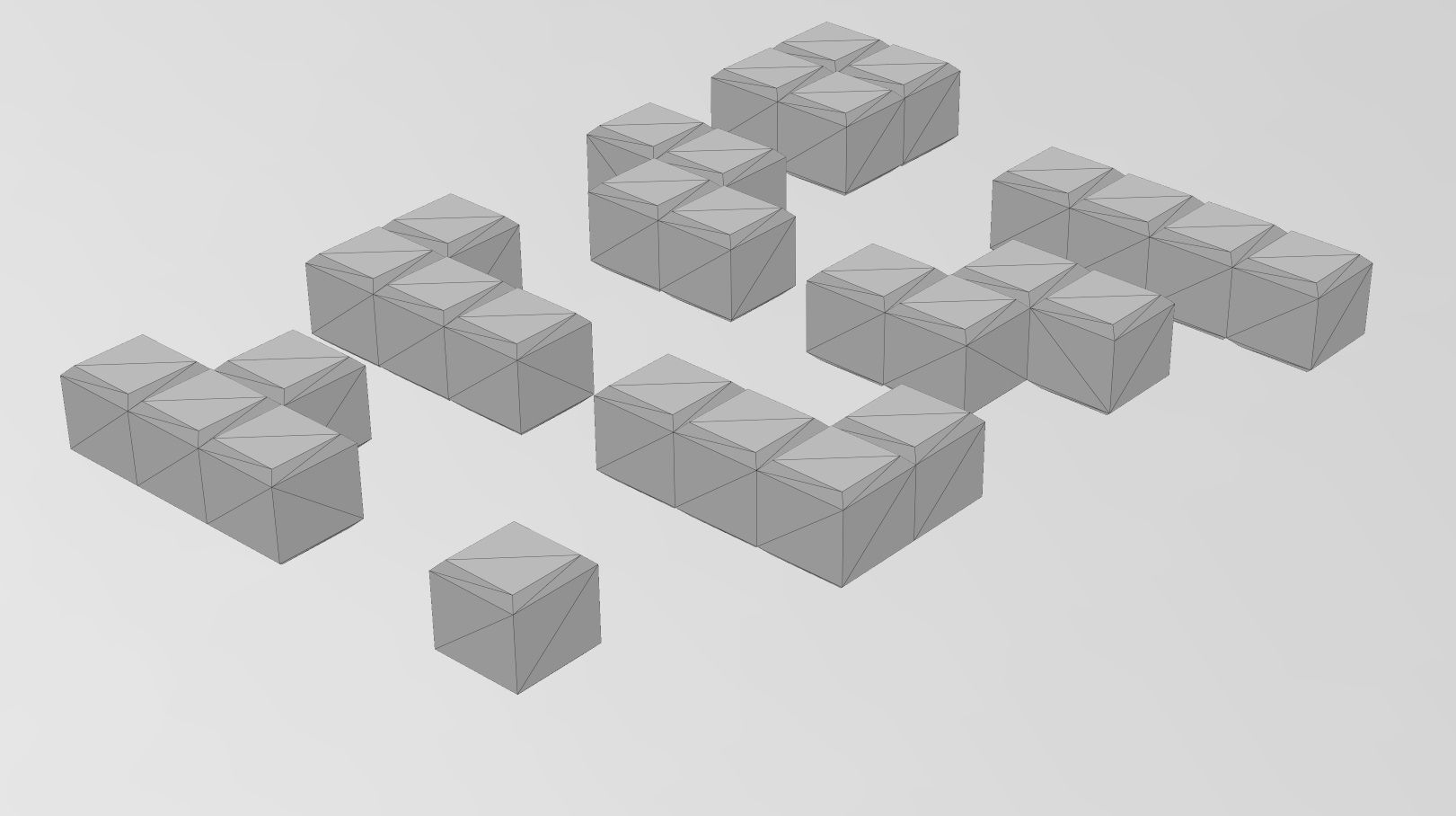 Tetrise blocks 3D print model_13