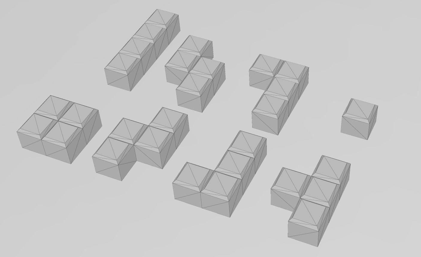 Tetrise blocks 3D print model_15