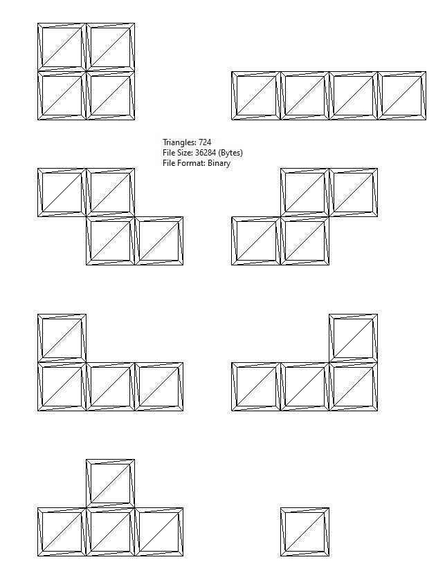 Tetrise blocks 3D print model_12