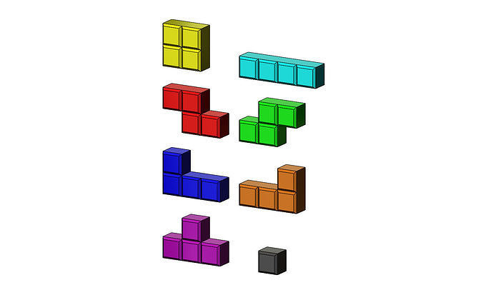 Tetrise blocks 3D print model