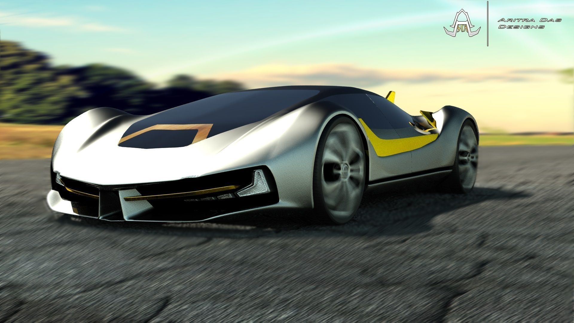 Futuristic super sedan- Excalibur 3D model_1