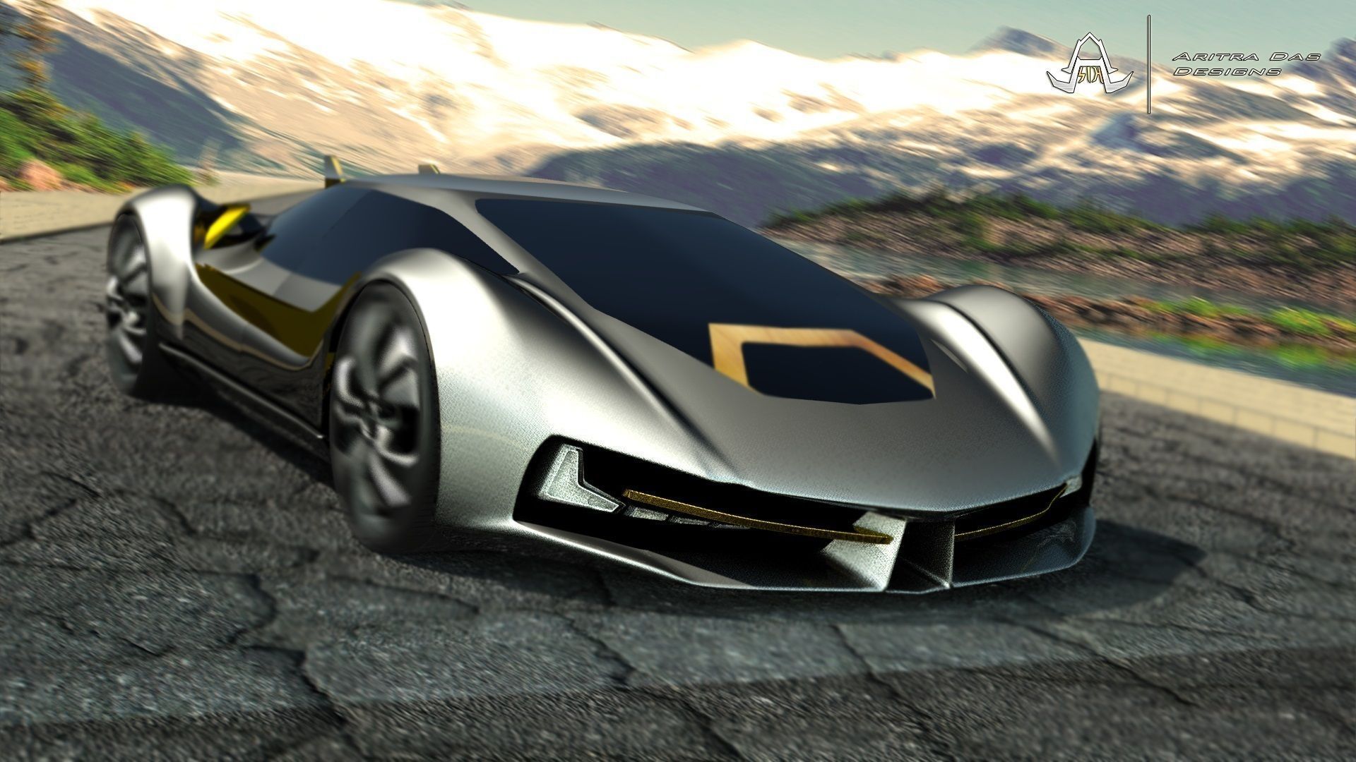 Futuristic super sedan- Excalibur 3D model_2