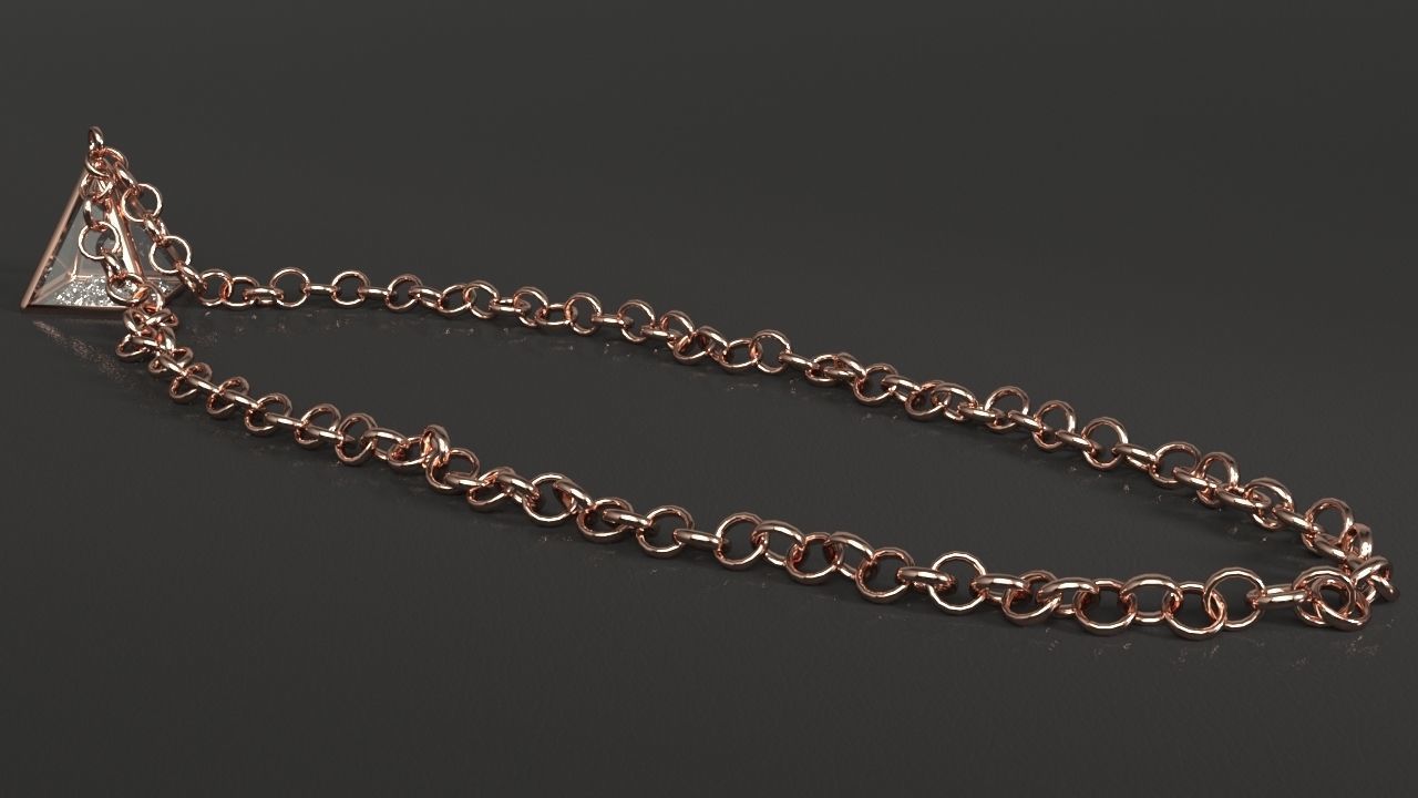 Pyramid Pendant Free 3D model_1