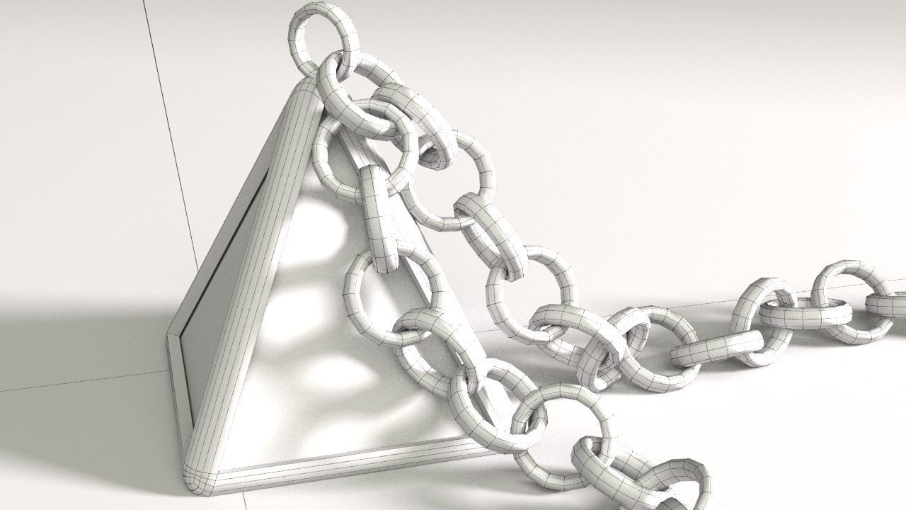 Pyramid Pendant Free 3D model_17