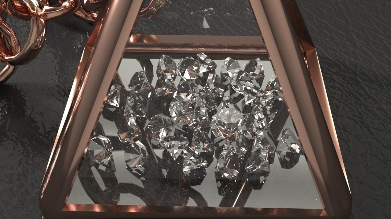 Pyramid Pendant Free 3D model_8