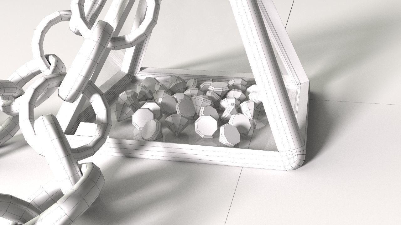 Pyramid Pendant Free 3D model_19