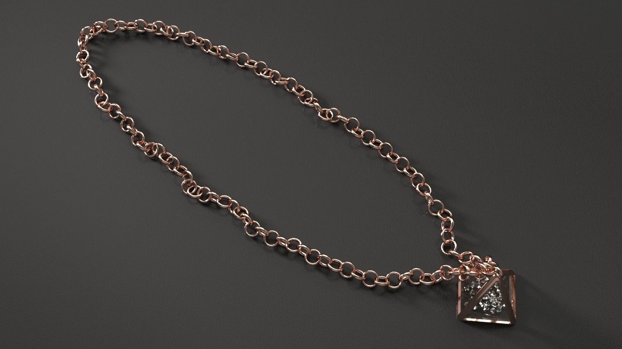 Pyramid Pendant Free 3D model_7