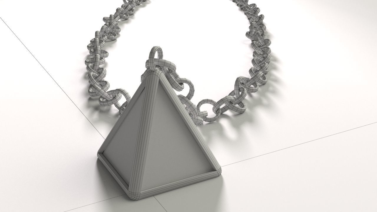 Pyramid Pendant Free 3D model_16