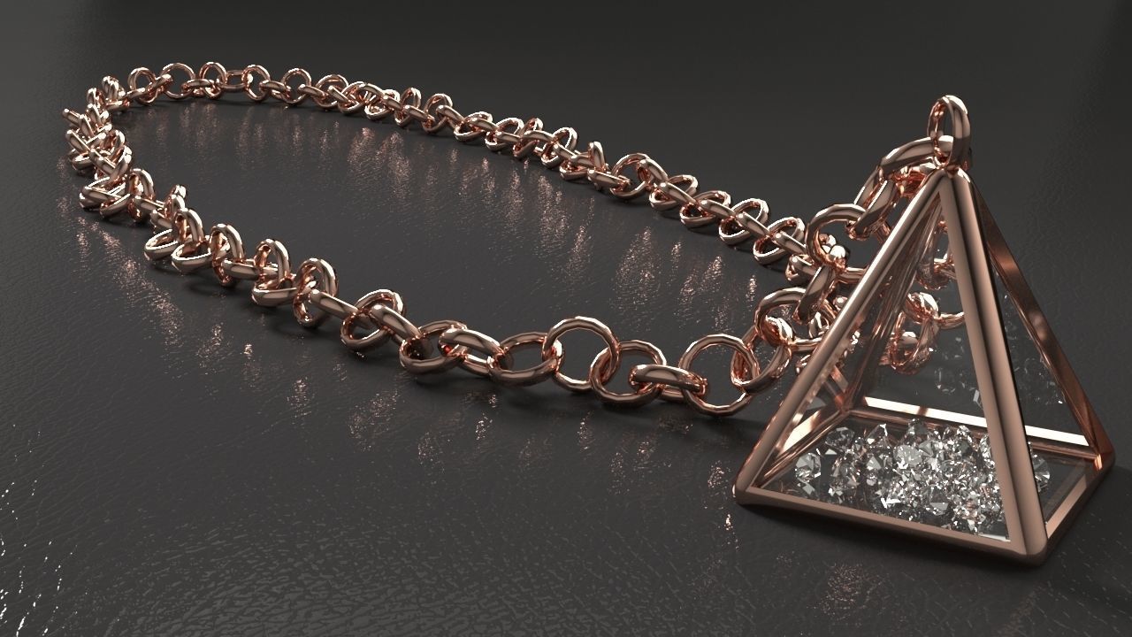 Pyramid Pendant Free 3D model_6