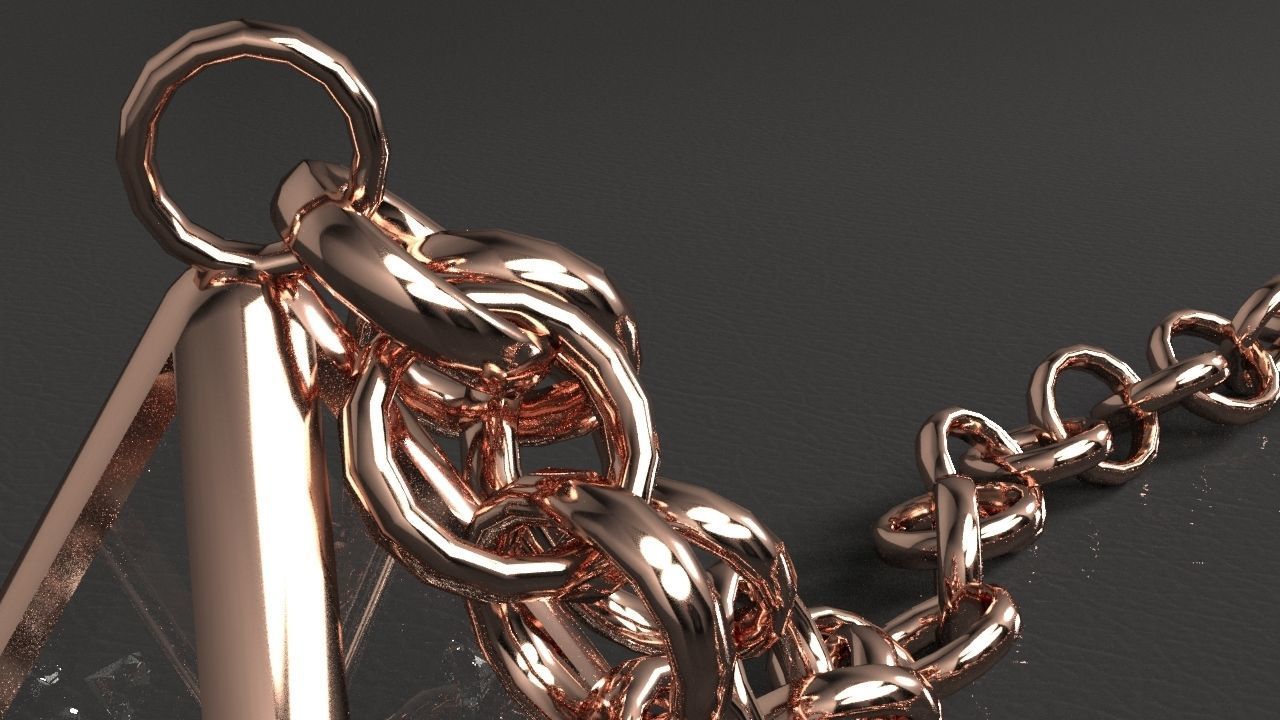 Pyramid Pendant Free 3D model_12