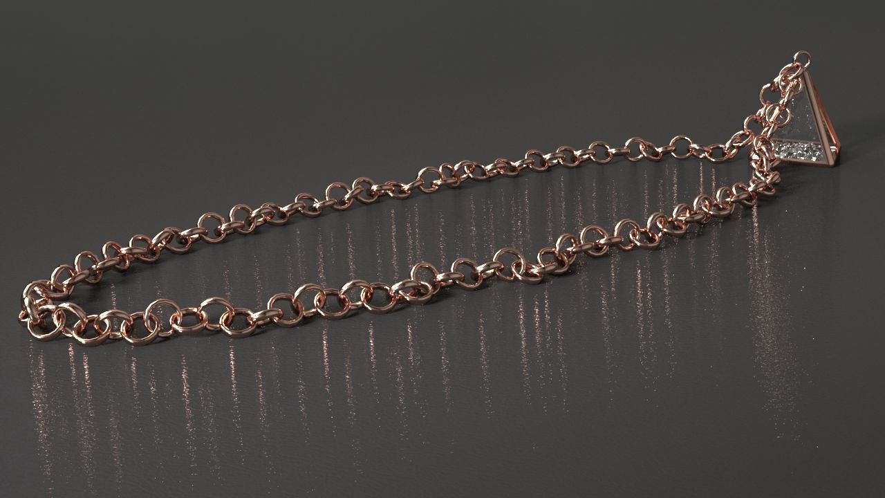 Pyramid Pendant Free 3D model_3