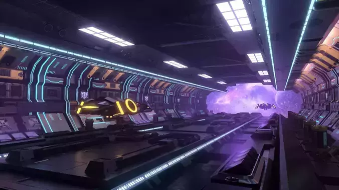 Scifi Spaceship Corridor  3D model