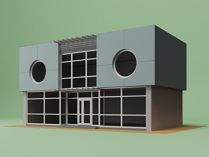 TWO-STOREY MINI MARKET 3D model