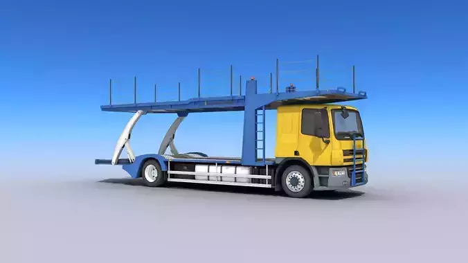 Car Carrier Truck Low-poly 3D model