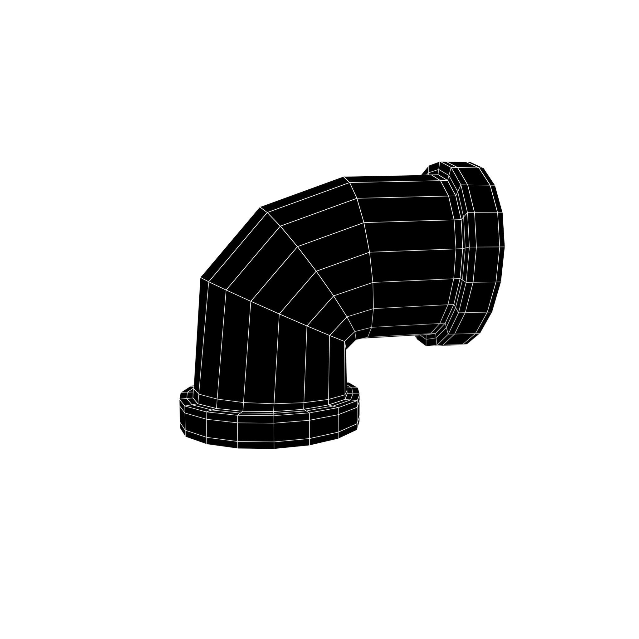 Pipe v7 001 Low-poly 3D model_4