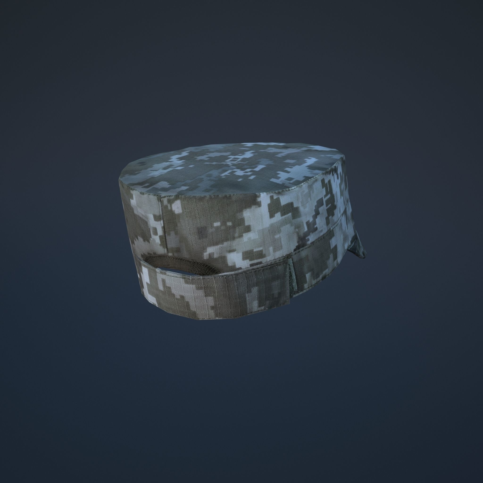 military cap Low-poly 3D model_3