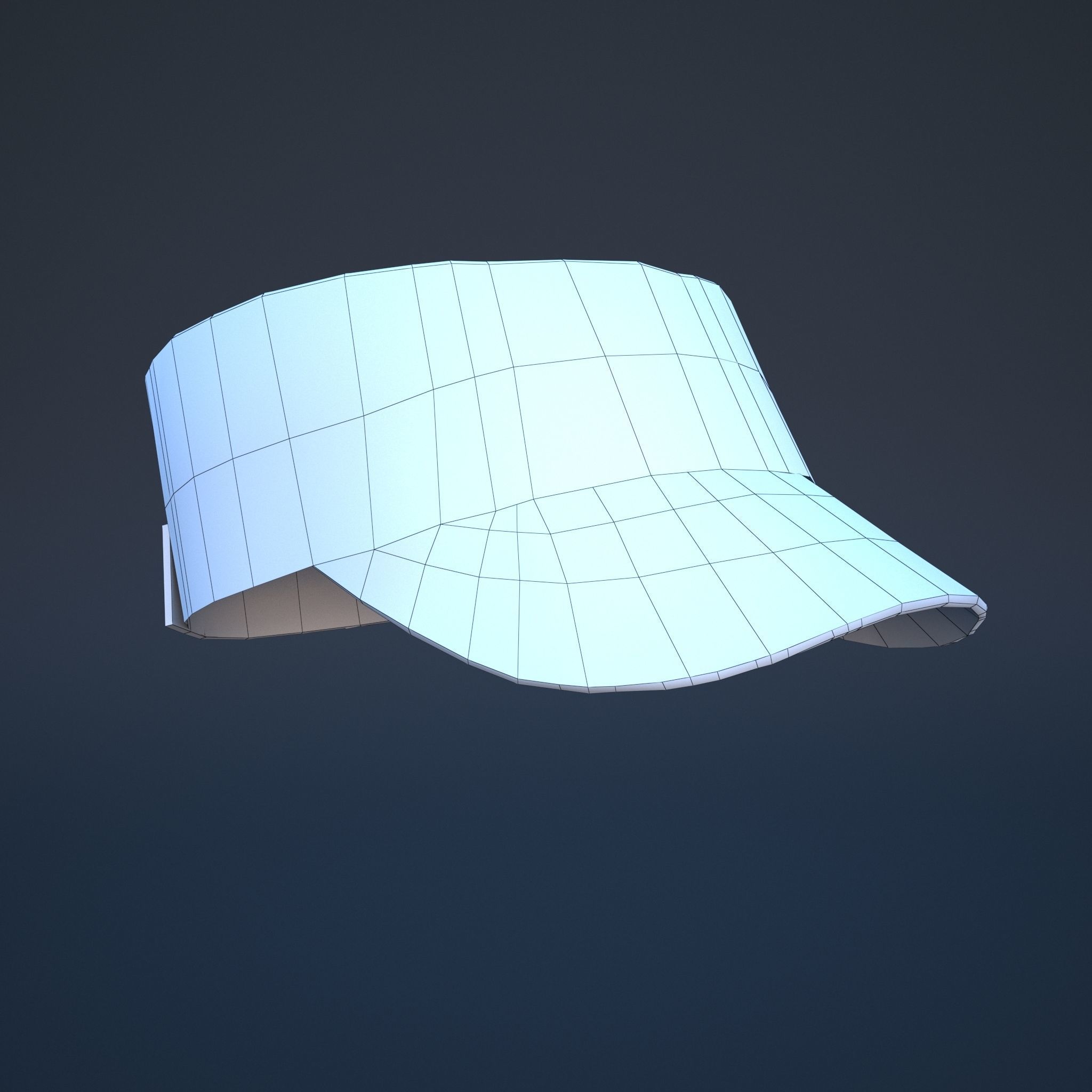 military cap Low-poly 3D model_6