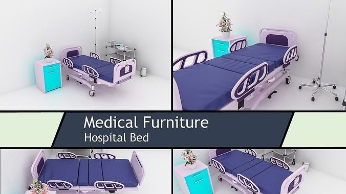 Medical furniture - Equipment - Hospital Bed- 3D model