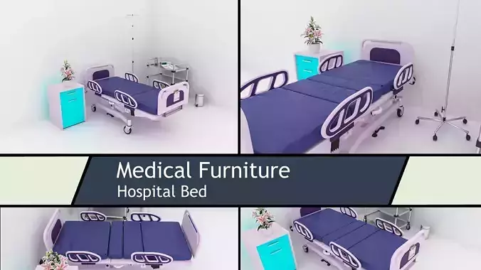 Medical furniture - Equipment - Hospital Bed- 3D model