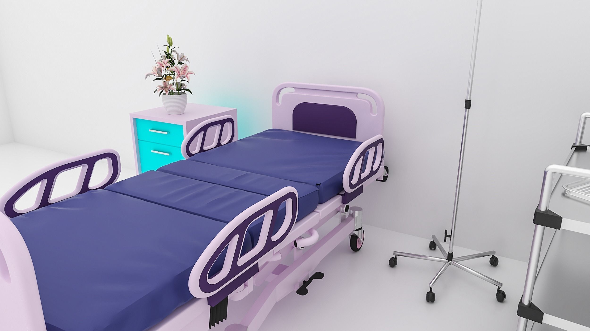 Medical furniture - Equipment - Hospital Bed- 3D model_5