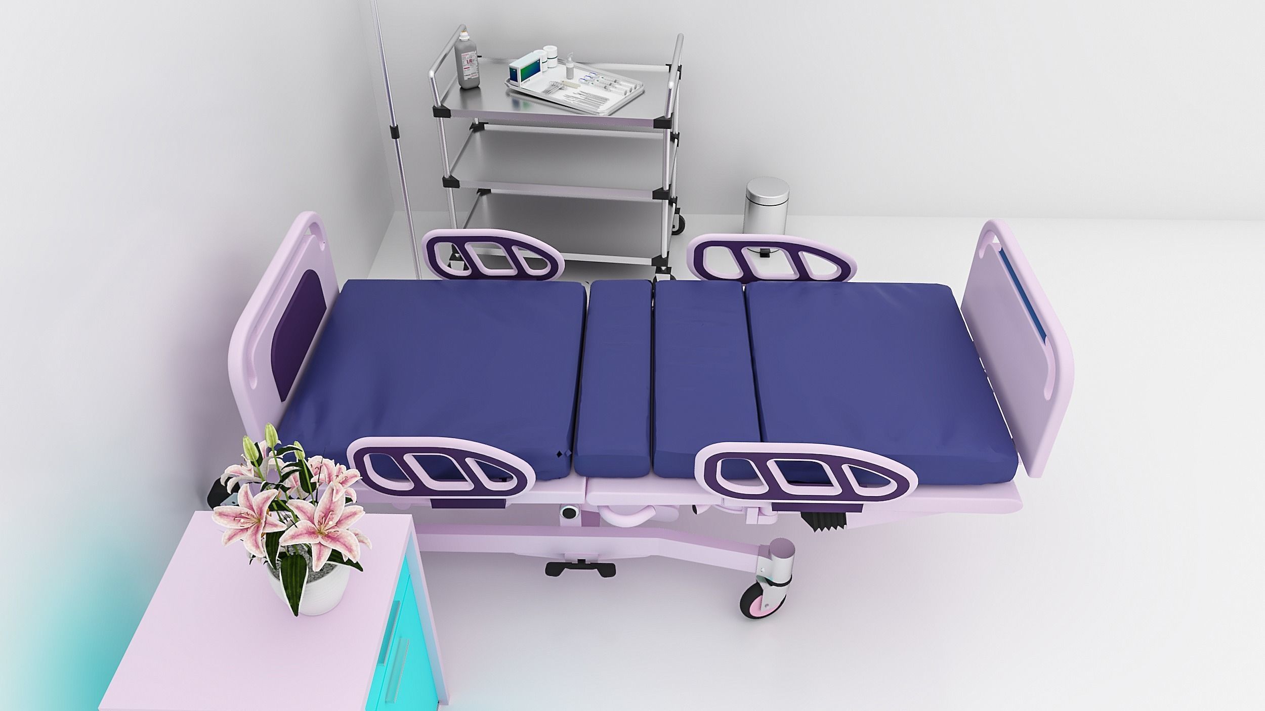 Medical furniture - Equipment - Hospital Bed- 3D model_4