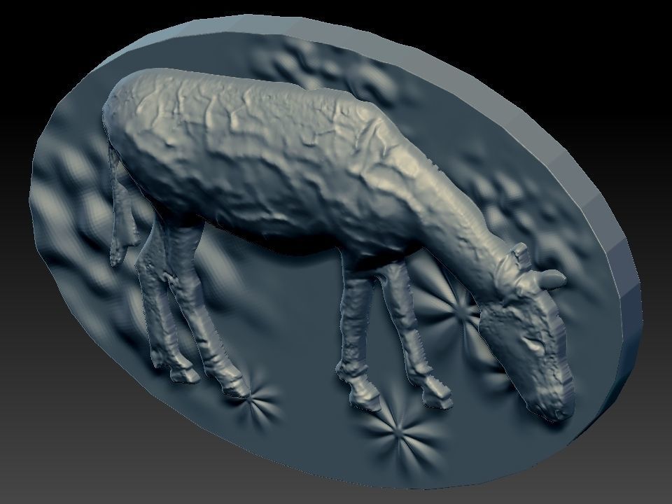 DONKEY golden cow 3D model_27