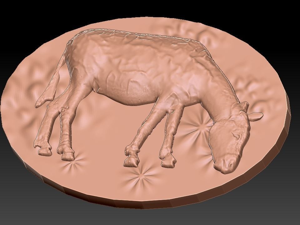 DONKEY golden cow 3D model_17