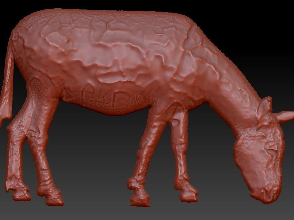 DONKEY golden cow 3D model_35