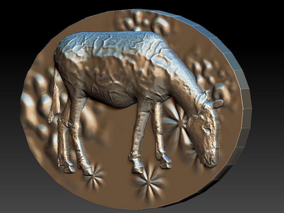 DONKEY golden cow 3D model_23