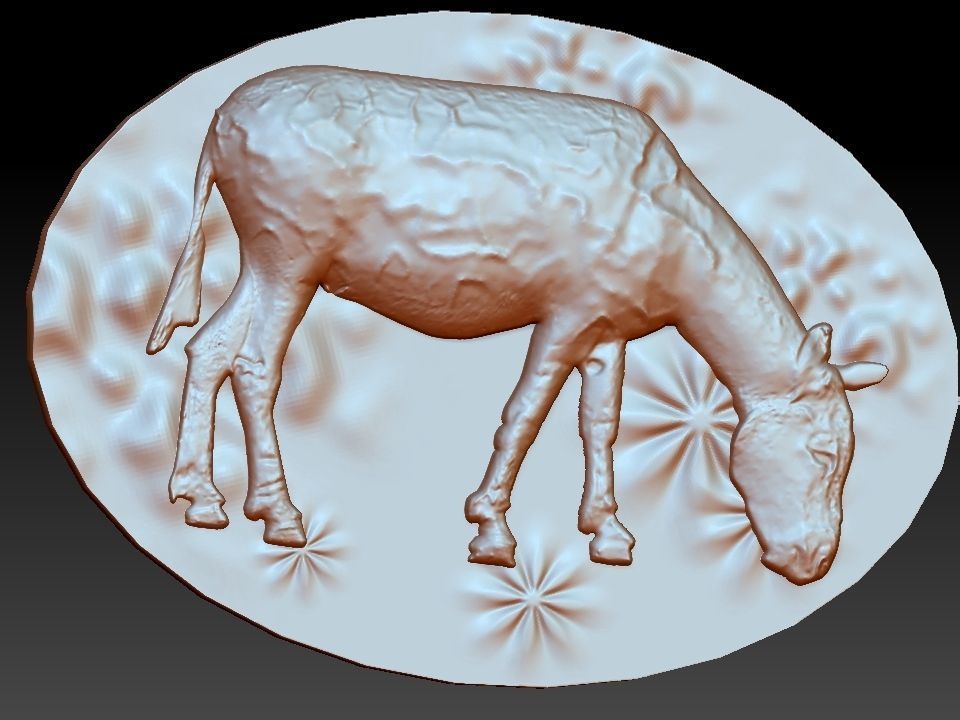 DONKEY golden cow 3D model_18