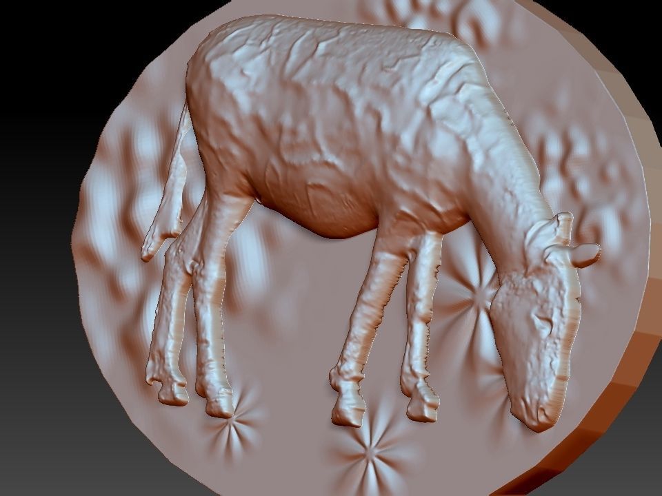 DONKEY golden cow 3D model_20