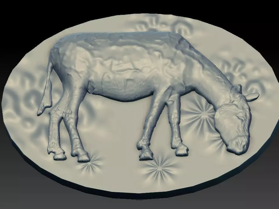 DONKEY golden cow 3D model_0