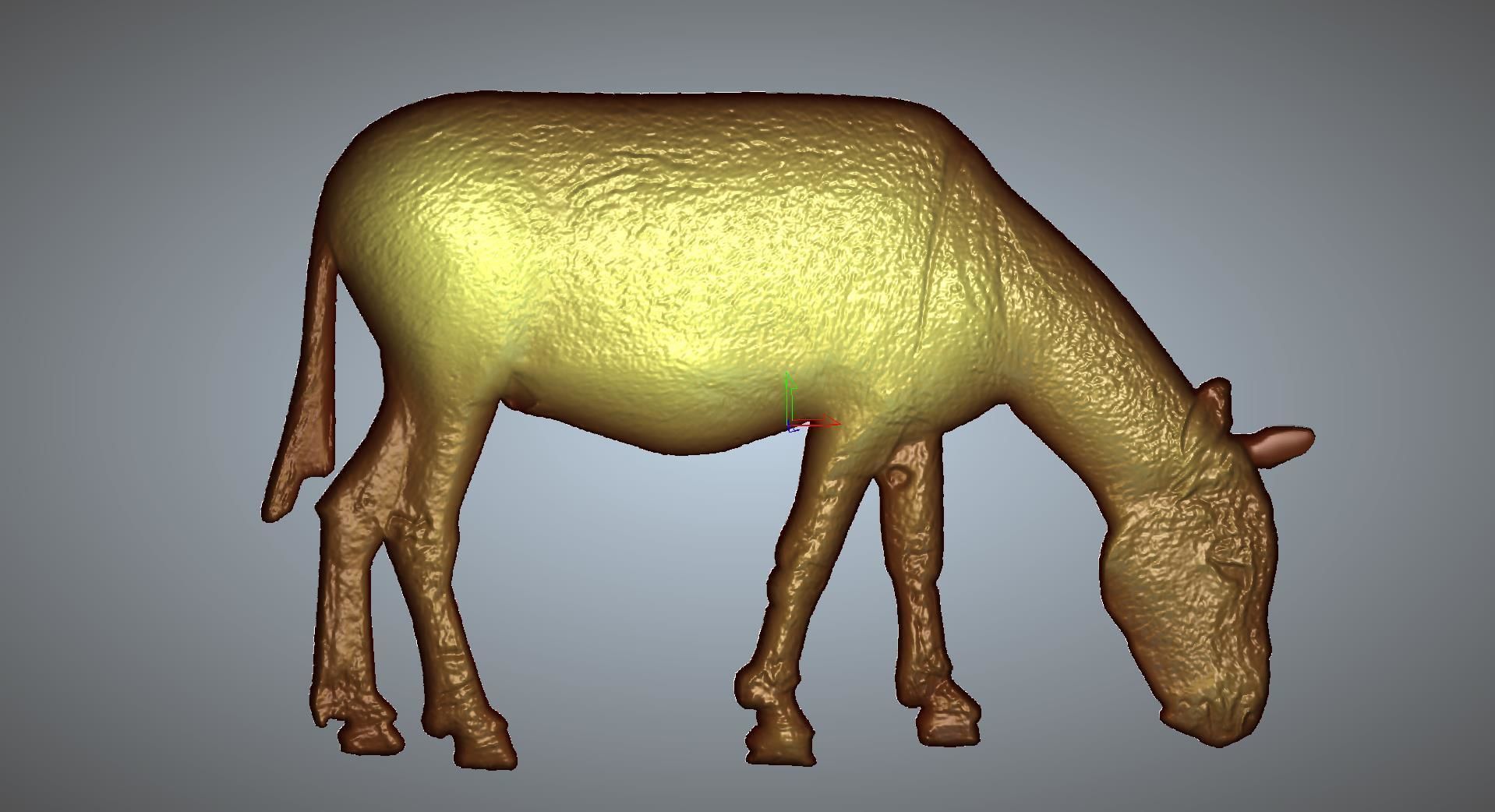DONKEY golden cow 3D model_29
