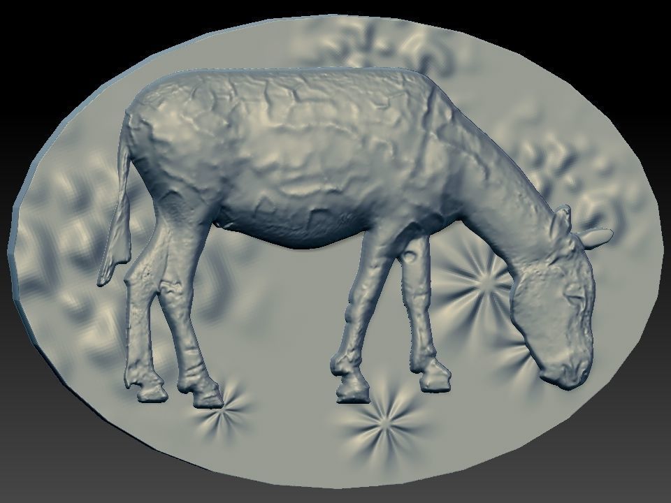 DONKEY golden cow 3D model_25