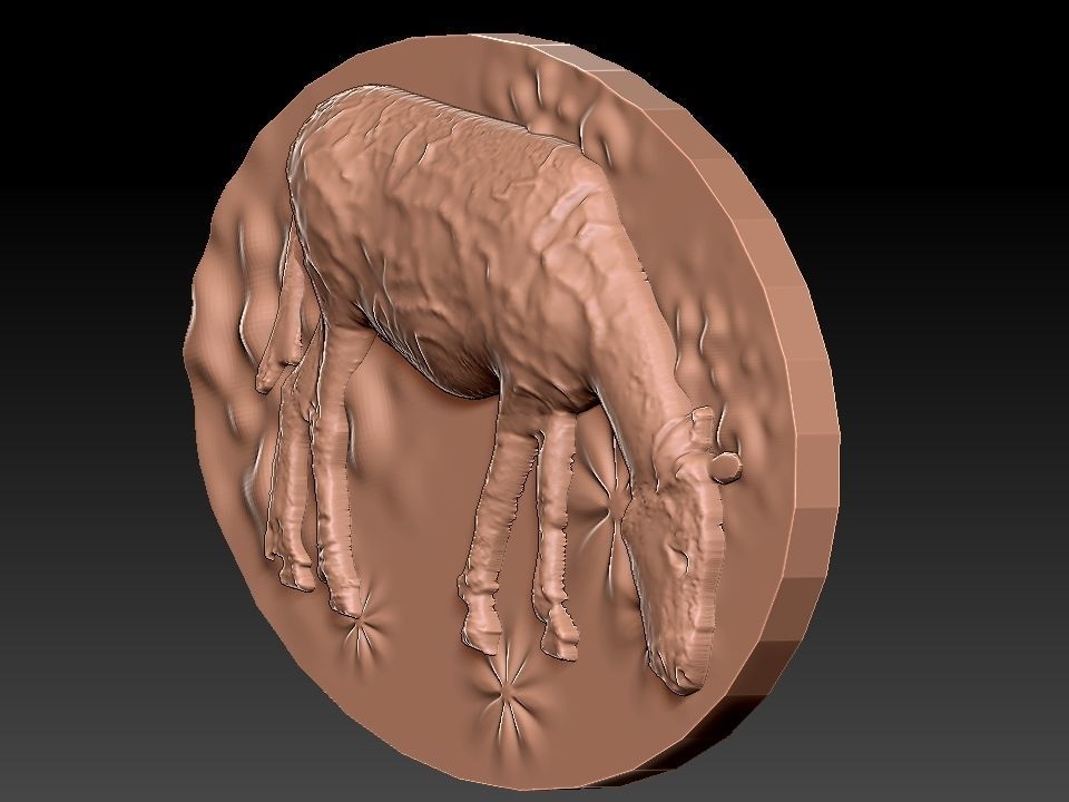 DONKEY golden cow 3D model_1