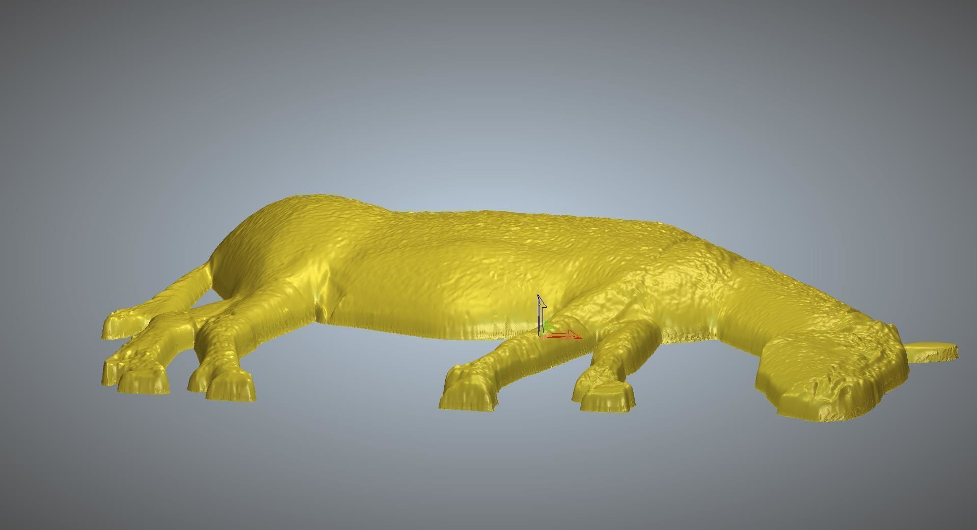 DONKEY golden cow 3D model_34
