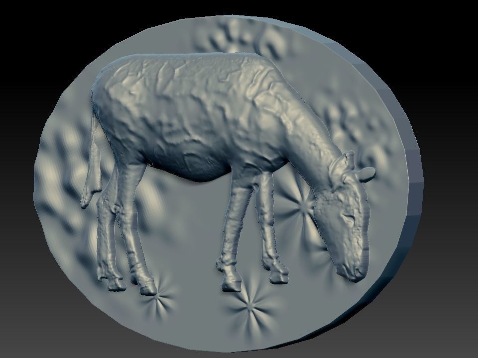 DONKEY golden cow 3D model_24