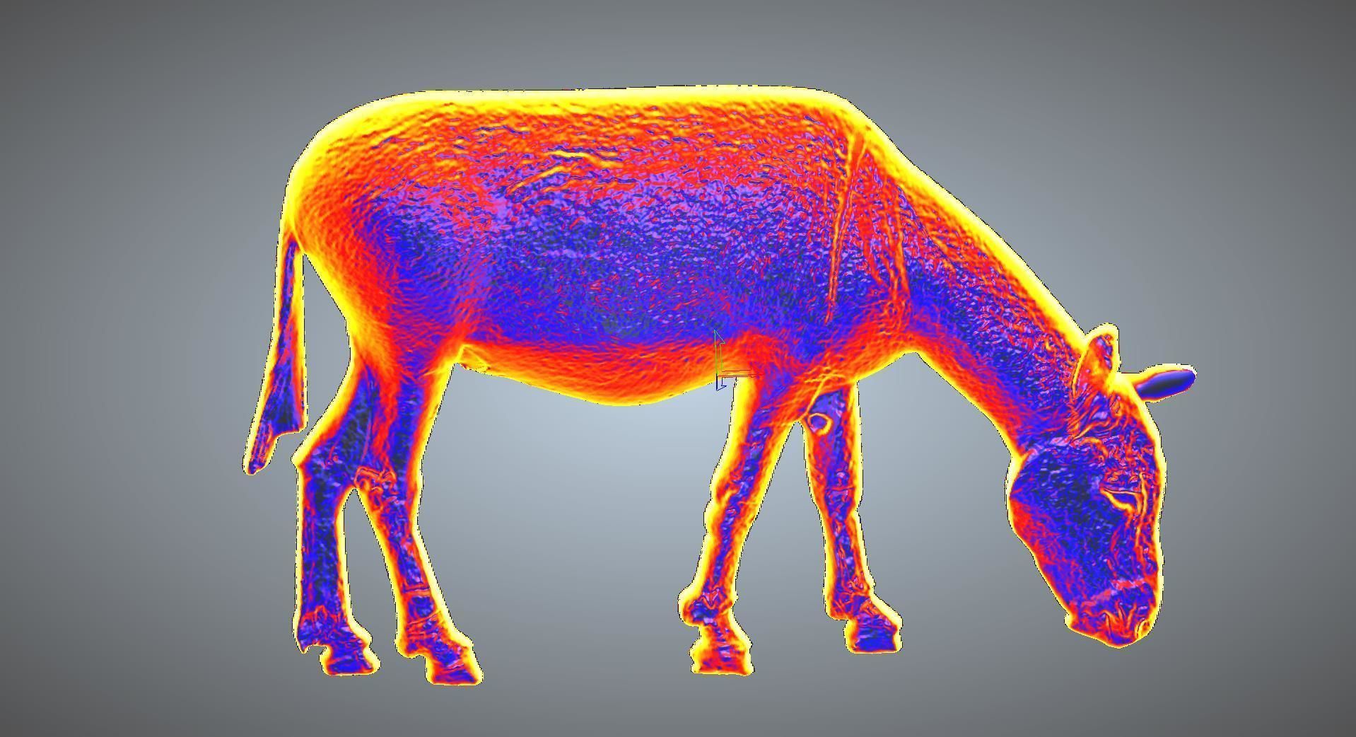 DONKEY golden cow 3D model_30