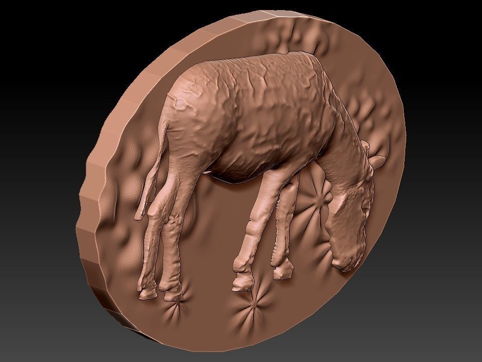 DONKEY golden cow 3D model_16
