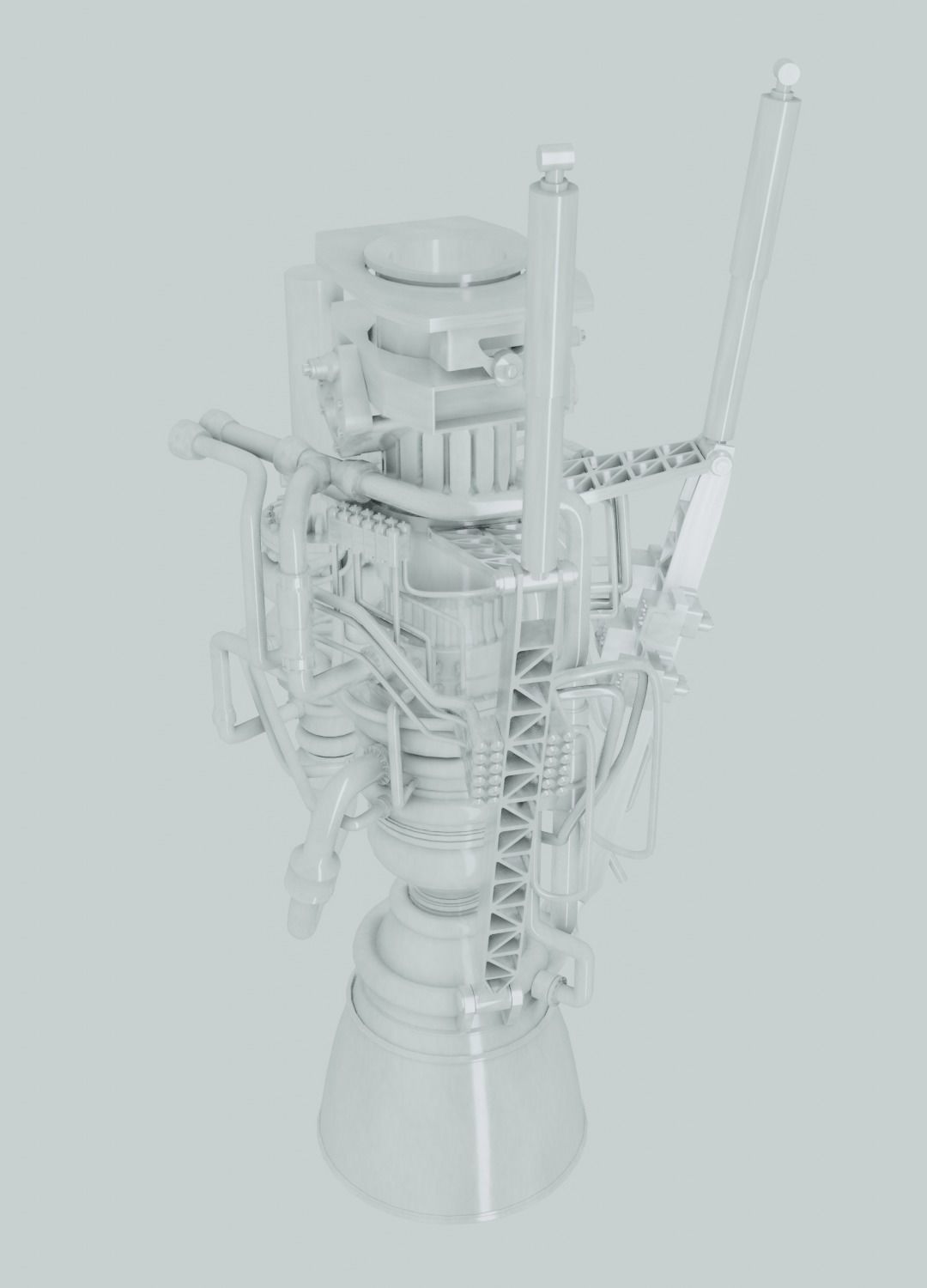 SpaceX raptor rocket engine free VR / AR / low-poly 3D model | CGTrader