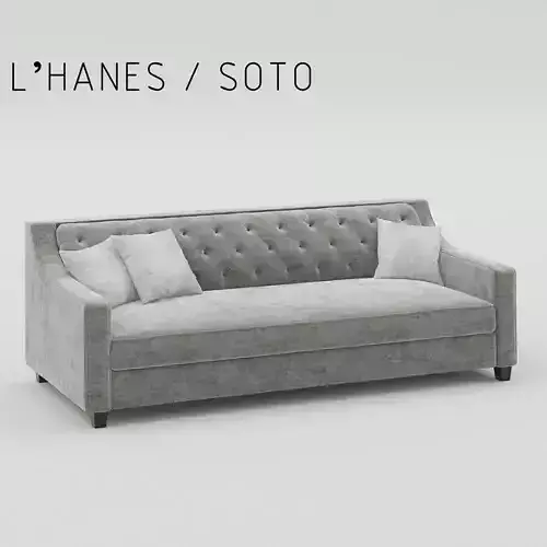 L Hanes Como Sofa 3D model