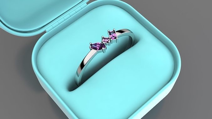 Ring diamond Jewelry ring  Gold  3D print model
