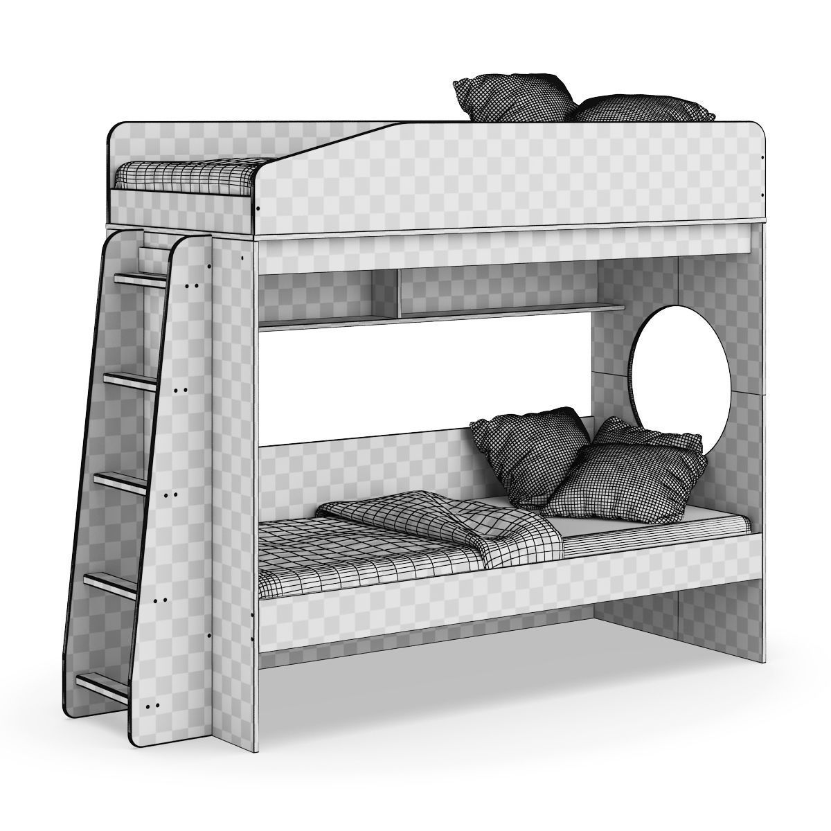 Legenda K10 with LP09 childrens modular bed 3D model_6