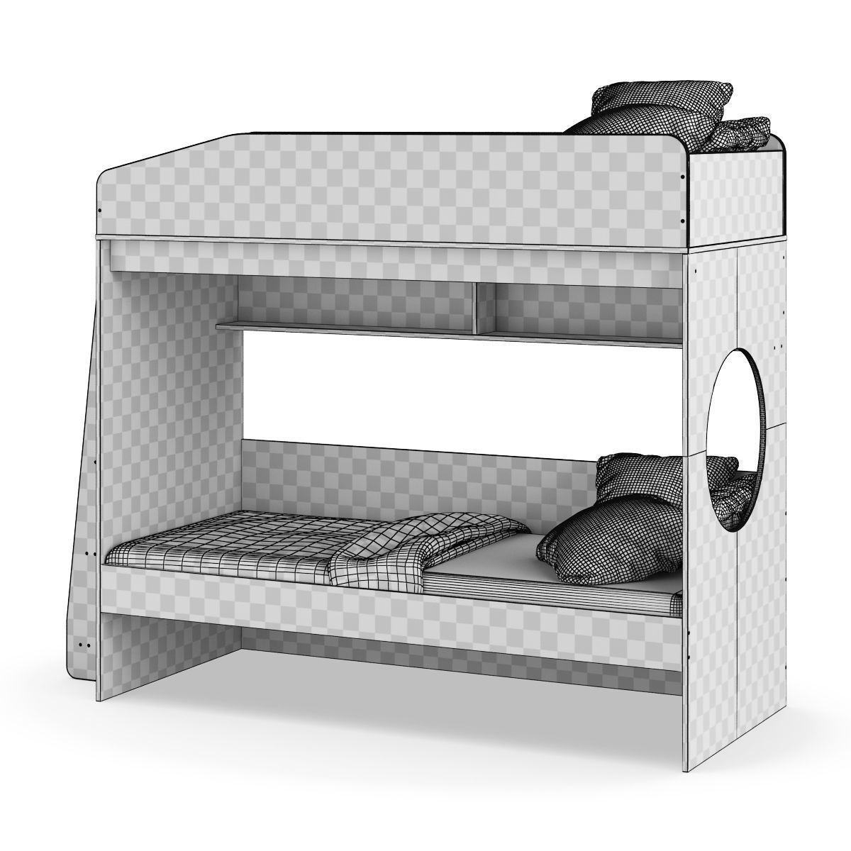 Legenda K10 with LP09 childrens modular bed 3D model_8