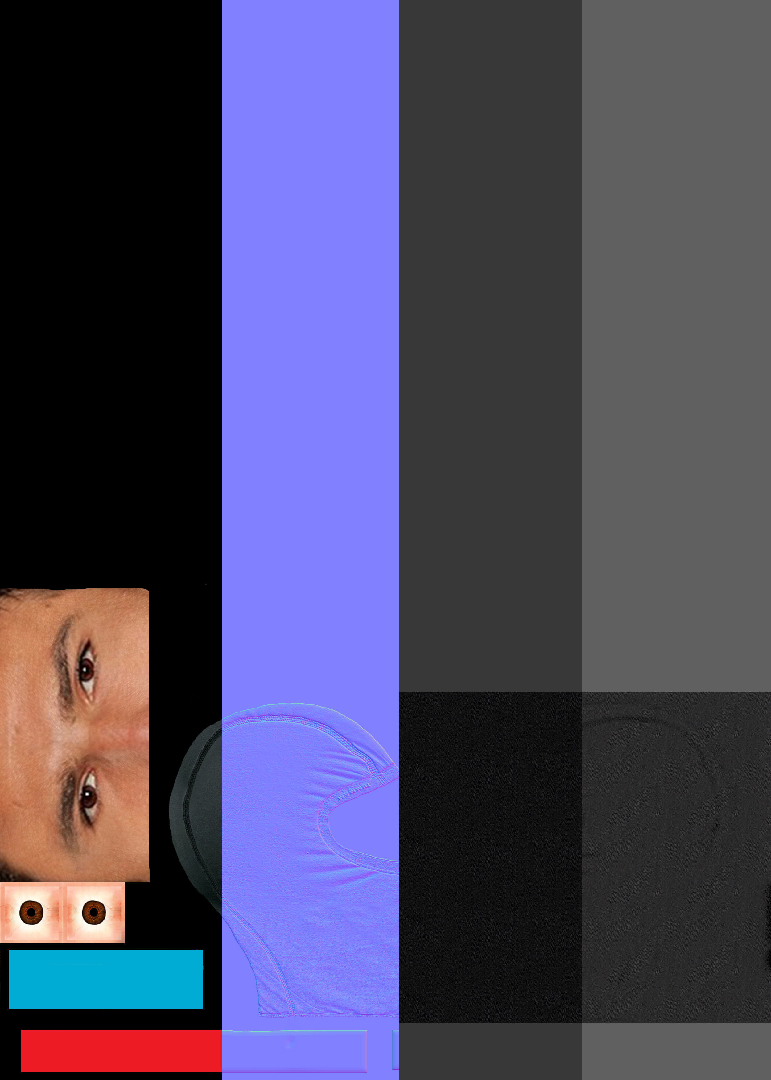 Mask1 neoprene balaclava Low-poly 3D model_11