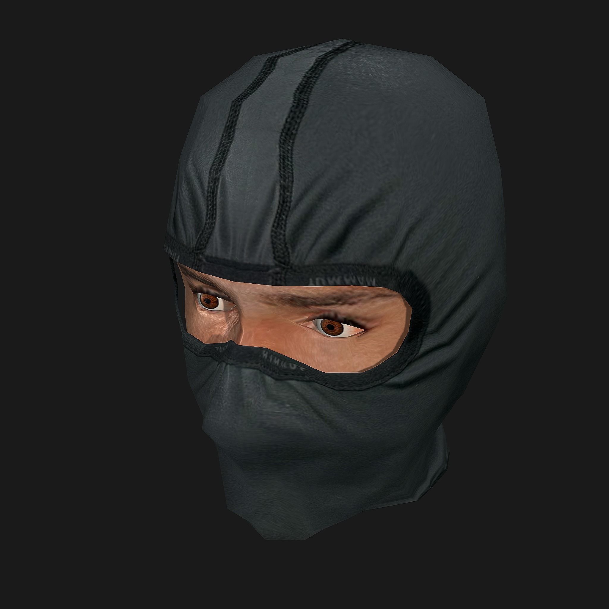 Mask1 neoprene balaclava Low-poly 3D model_3