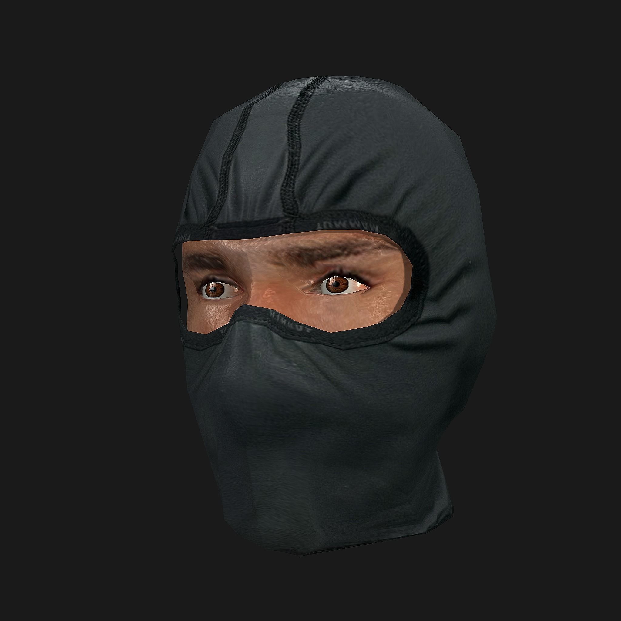 Mask1 neoprene balaclava Low-poly 3D model_7