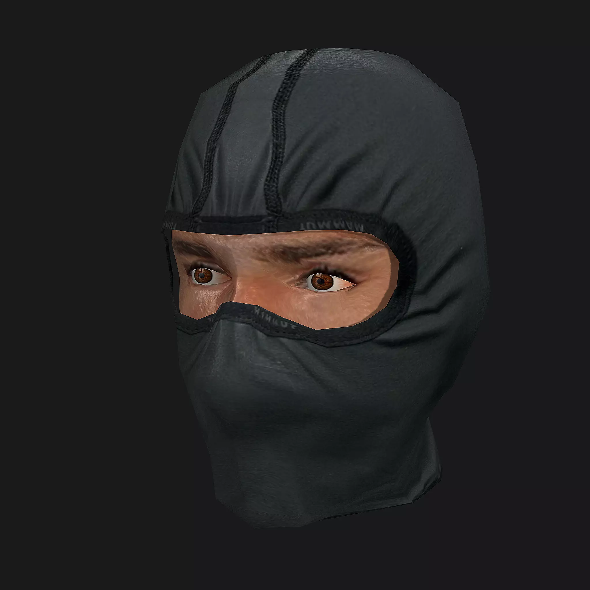 Mask1 neoprene balaclava Low-poly 3D model_0