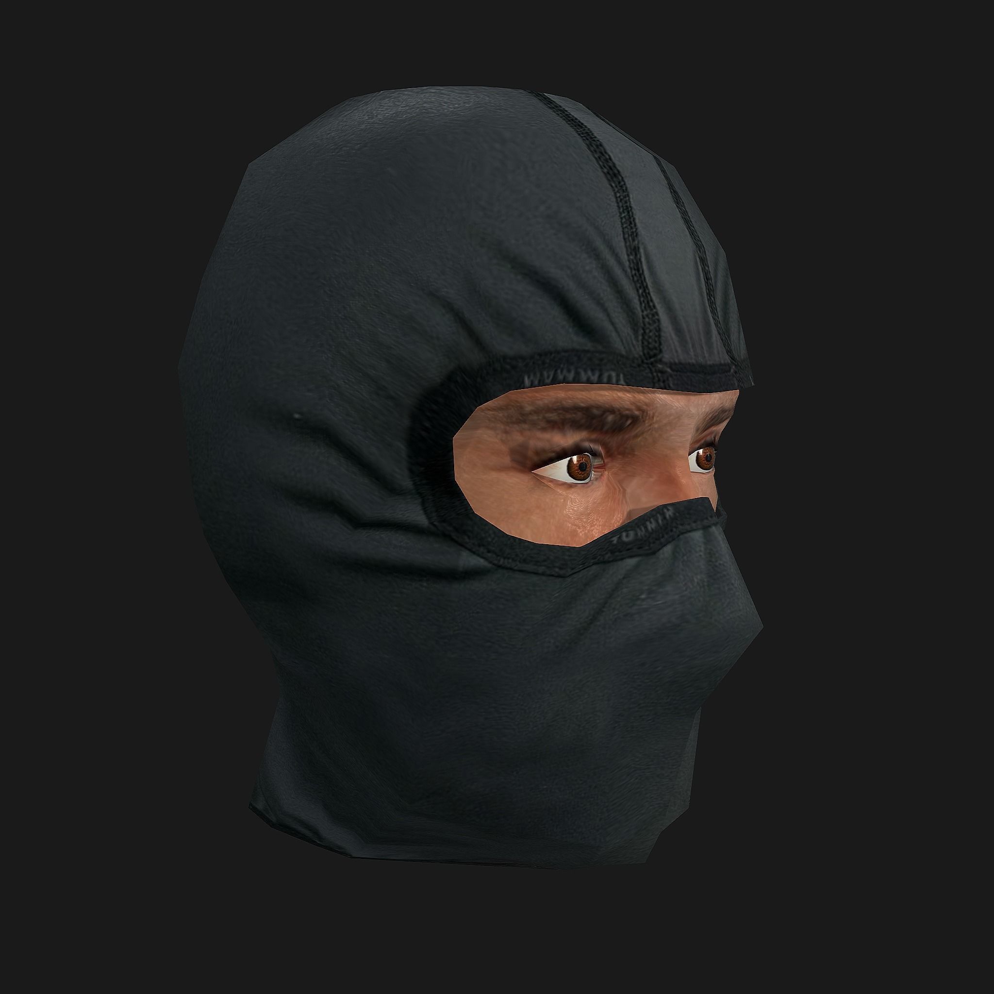 Mask1 neoprene balaclava Low-poly 3D model_2